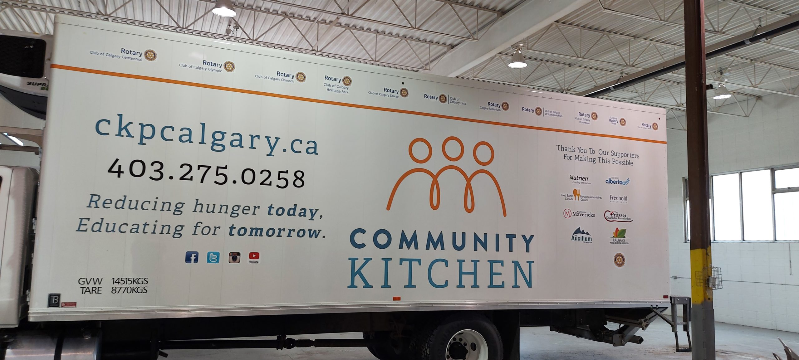 Rotary Supports a New Delivery Truck for Community Kitchens Calgary